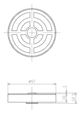 【TOTO】小便器用目皿　H23R　樹脂製　交換部品　トイレ部品　消耗品　補修品　定形外郵便送料無料