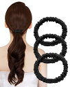 ヘアゴム シュシュ 天然シルク 100% 髪ゴム 大人 髪にやさしい 跡がつかない 高弾性 髪留め おしゃれ 3本セット(C)