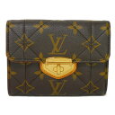 ルイ・ヴィトン LOUIS VUITTON 二つ折り財布 ポルトフォイユ コンパクト ターンロック ツイストロック ステッチ モノグラム エトワール マロン M63799 メンズ レディースサイフ お札入れ エレガント 高級 上品 大人 ブランド【中古】