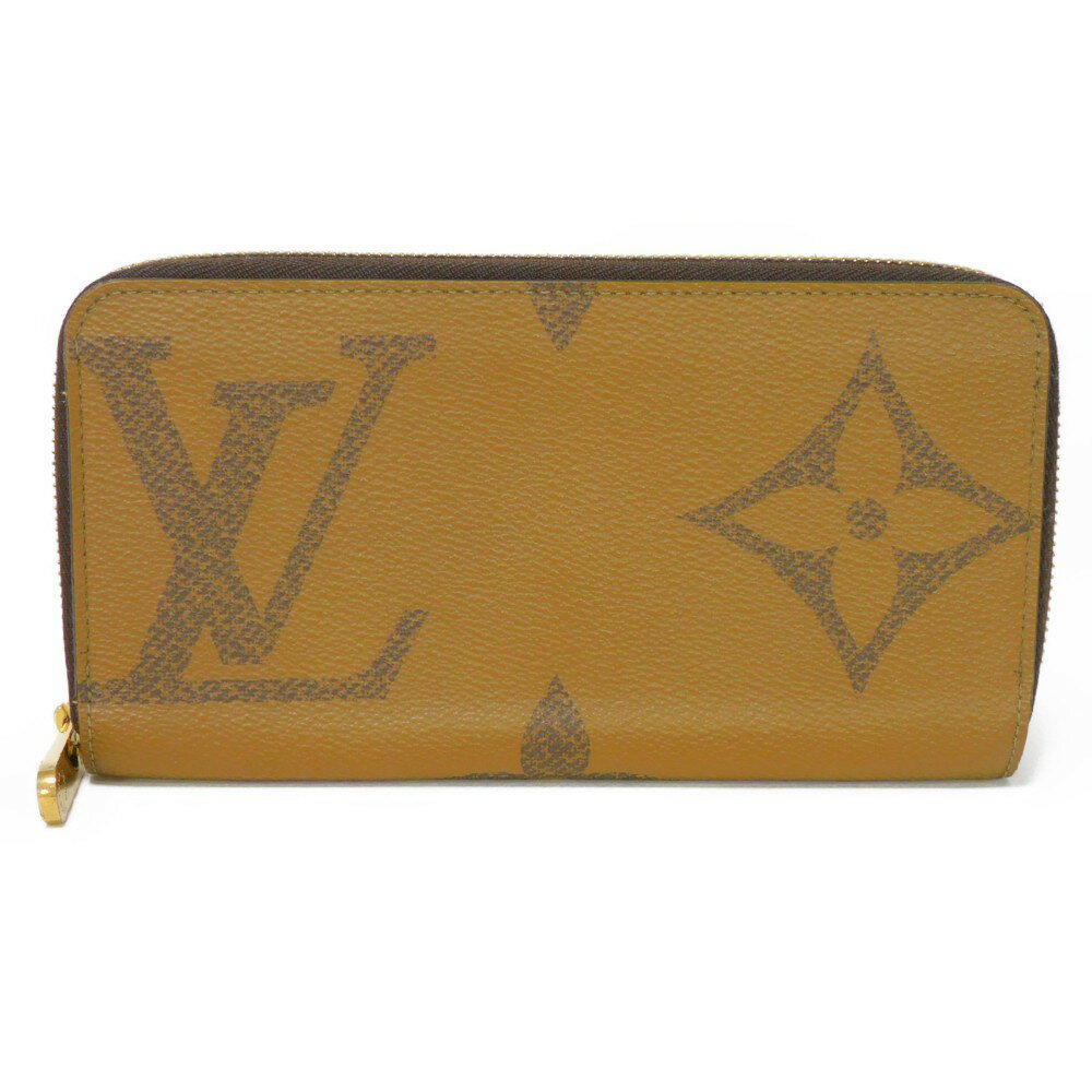 【スーパーSALE10％OFF】ルイ・ヴィトン LOUIS VUITTON 長財布 ジッピーウォレット LVロゴ ブラウン 新型 現行 ラウンドファスナー モノグラム ジャイアント リバース M69353 メンズ レディース長サイフ サイフ お札入れ ブランド【中古】