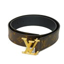 ルイ・ヴィトン LOUIS VUITTON ベルト サンチュール LV ピラミッド 40MM LVロゴ LVシグネチャー 85/34 モノグラム マロン M0422V メンズ エレガント 高級 上品 大人 ブランド【中古】