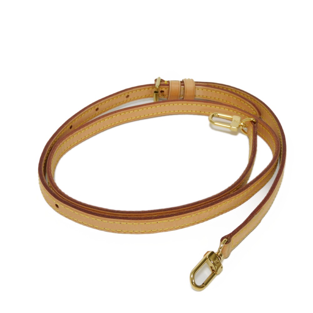 ルイ・ヴィトン LOUIS VUITTON ショルダーストラップ バンドリエール 118 ヌメ革 幅1.2cm ロング ベージュ 調節可能 LVロゴ ナチュラル J52314 メンズ レディース エレガント 高級 上品 大人 ブランド【中古】