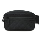 グッチ GUCCI ボディバッグ GG ラバーエフェクト ベルトバッグ 現行 ウエストポーチ 美品 GGロゴ エンボス ブラック 771422 AAC4F 10...