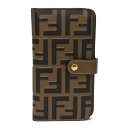 フェンディ FENDI スマホケース iPhone 11 PRO ズッカ ブラウン ブラック FFロゴ エンボス 手帳型 FFダイヤモンド マヤ 7AR918 ...