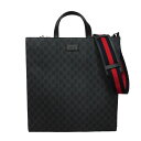 グッチ GUCCI トートバッグ ウェブストライプ トート ロゴ 2WAY ショルダーバッグ ソフト GGスプリーム ブラック 495559 K5IAN 109...