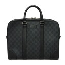 グッチ GUCCI ビジネスバッグ GGスプリーム ブリーフケース ハンドバッグ ロゴ エンボス レザー パッチ ブラック 474135 メンズ バッグ かばん エレガント 高級 上品 大人 ブランド【中古】(4)