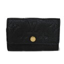 ルイ・ヴィトン LOUIS VUITTON キーケース ミュルティクレ 6 新型 LVロゴ ブラック 6連 二つ折り RFID 現行 モノグラム アンプラント ノワール M64421 メンズ レディース エレガント 高級 上品 大人 ブランド【中古】(4)