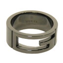 グッチ GUCCI リング 指輪 ブランテッド カットアウト G 13 スターリングシルバー ルテニウム 12号 美品 AG925 ガンメタル 224028 J8400 8195 メンズ レディースアクセサリー ジュエリー エレガント 高級 上品 大人 ブランド【中古】
