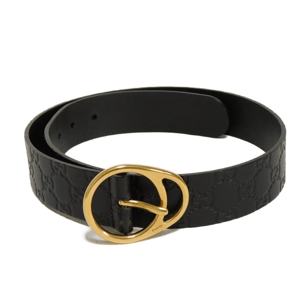 GUCCI\\\\\\\'\\\\\\\' - グッチ GUCCI ベルト グッチシマ 40MM 80/32 カーフ ゴールド GG シマ ブラック 201793 メンズ エレガント 高級 上品 大人 ブランド【中古】
