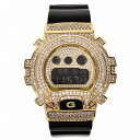 カスタム G-SHOCK Gショック DW6900CB CZダイヤ（キュービックジルコニア）カスタムバックル付き 18K ゴールド Kronic クロニック 時計 プレゼント クリスマス メンズ ギフト お祝い 誕生日【未使用品】【中古】【保証付】※動画あり