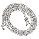 テニスネックレス テニスチェーン 2mm CZ(ジルコニア)【40/45cm】テニスチェーン シルバー TENNIS NECKLACE Kronic ギフト プ...