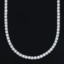テニスネックレス テニスチェーン 3mm CZダイヤ(キュービックジルコニア)【45/50cm】テニスチェーン ホワイトゴールド TENNIS NECKLACE...