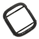 アップルウォッチ 保護ケース カバー Series2/3【42mm】 AppleWatch カスタムベゼル オールブラック 黒 保護 CZダイヤ(キュービックジ...