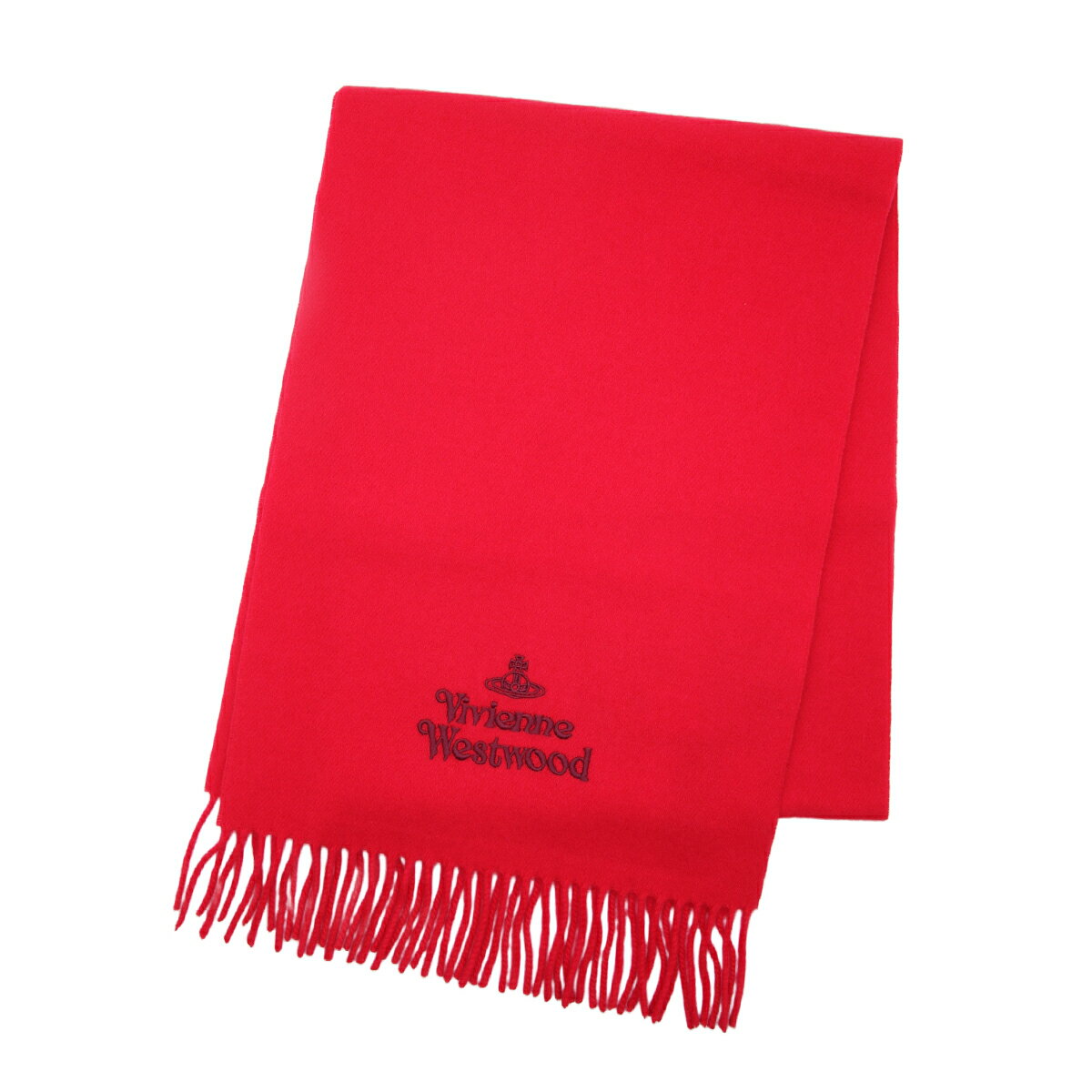 美品♡ ヴィヴィアンウエストウッド　マフラー　オーブロゴ　ウール　レッド　赤 Vivienne Westwood（ヴィヴィアンウエストウッド） マフラー