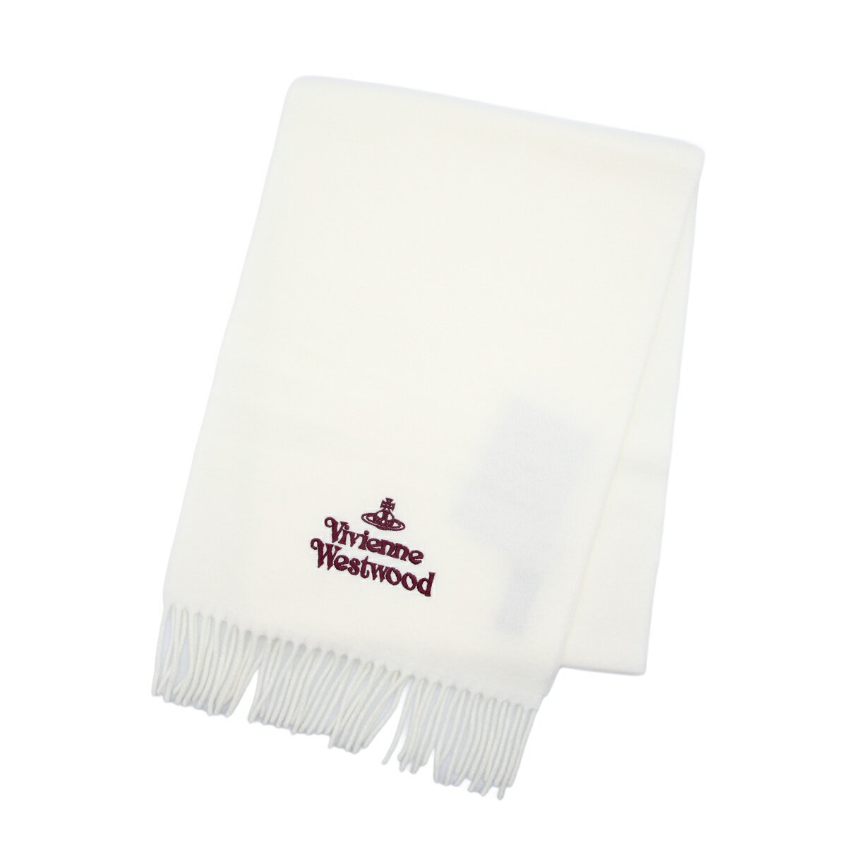 新品、未使用タグ付きVivienne Westwood ホワイトマフラーBOX付 新品箱付き】Vivienne Westwood ホワイトマフラー ヴィヴィアン - メルカリ