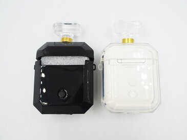 AirPods Pro AirPods2 ケース カバー 香水型 パヒューム 化粧品 香水瓶 名入れ 名前入れ キラキラ スワロフスキー デコ かわいい エアーポッズ プロ エアーポッズ2 第一世代 第二世代 ケース AirPods case 保護カバー アクセサリー イヤホン
