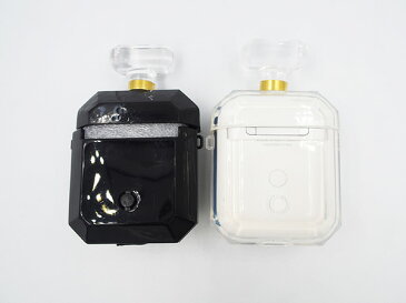 AirPods AirPods2 ケース カバー 香水型 パヒューム 化粧品 香水瓶 キラキラ スワロフスキー デコ かわいい エアーポッズ エアーポッズ2 第一世代 第二世代 ケース AirPods case 保護カバー アクセサリー イヤホン