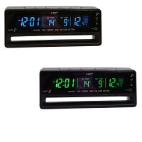 デジタル電圧計ボルトメーター時計LED表示温度計シガー電源12V温度外気バッテリーチェック車内デジタルオルタネーター電装品アクセサリー送料無料/_28417