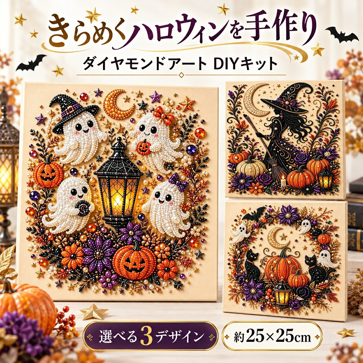 楽天市場】ダイヤモンドアート ハロウィン（道具・キット｜手芸