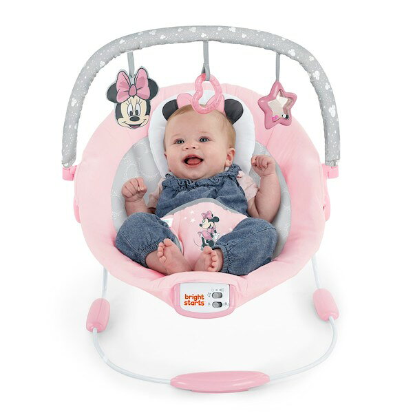 クリスタルハートのO Kids2 Bright Starts ミニーマウス・ローズスカイ・バウンサー （12206 ）キッズツー ブライトスターツ バウンサー ベビーチェア 女の子 赤ちゃん 新生児 ベビー お昼寝 出産祝い ギフト プレゼント 誕生日 お祝い 贈り物｜アングル2