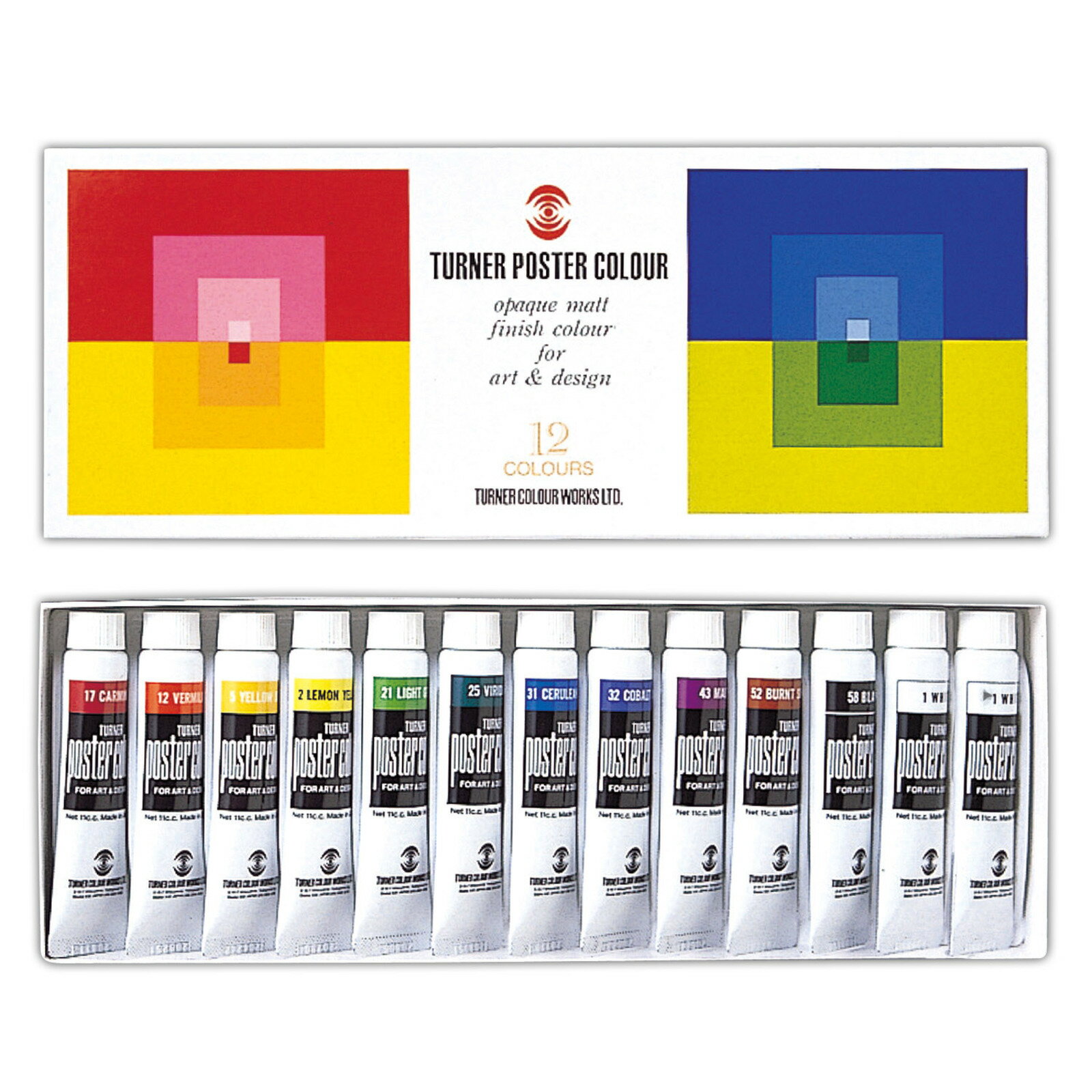 TURNER POSTER COLOUR 11ml 8色 スクールセット　10450（000450）絵の具　図工・工作　ターナー色彩+ 4..