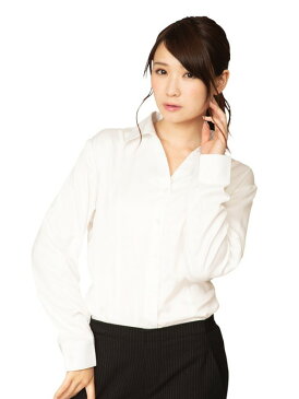 レディース・婦人・ブラウス(開襟)機能性ビジネスシャツ(スキッパー)白 制服 ワイシャツ コスプレ