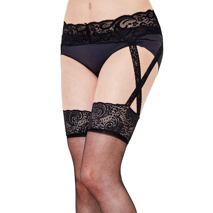 コスプレ レディース My Luxury ニーハイソックス クロスガーター ブラック ■ 女性用 コスチューム コスプレ 衣装 仮装 コーデ 忘年会 ハロウィン...