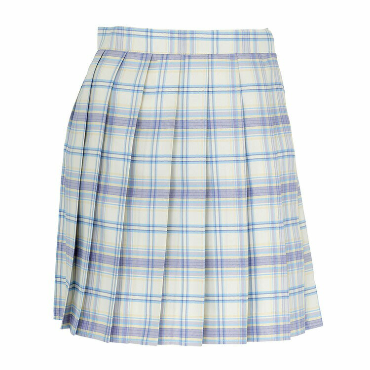 TEスカート アイボリー/パープル【M/L】サイズスクール 女子 レディース ネクタイ 高校生 中学生 学校 制服 コスプレ衣装
