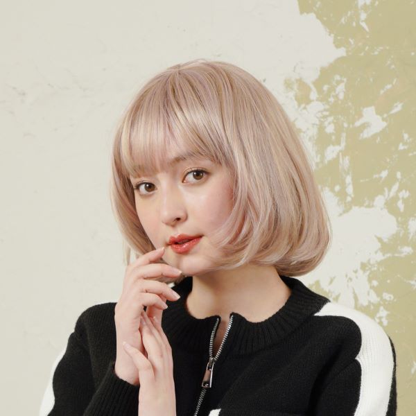 ラパンドアール シルエットボブ クリーミーラベンダー 1132(505997)ウィッグ カツラ 耐熱ファイバー+