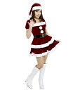 サンタ コスプレ ガーリーフリルサンタ(449304) 【 コスプレ 衣装 レディース 服 ワンピース 半袖 コスチューム 女性用 仮装 サンタクロース クリス...