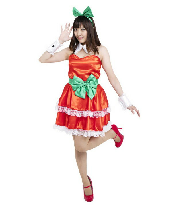 サンタ コスプレ ツリーガールドレス(449328) 【 コスプレ 衣装 レディース 服 セクシー コスチューム ワンピース ドレス ノースリーブ サンタ服 袖...