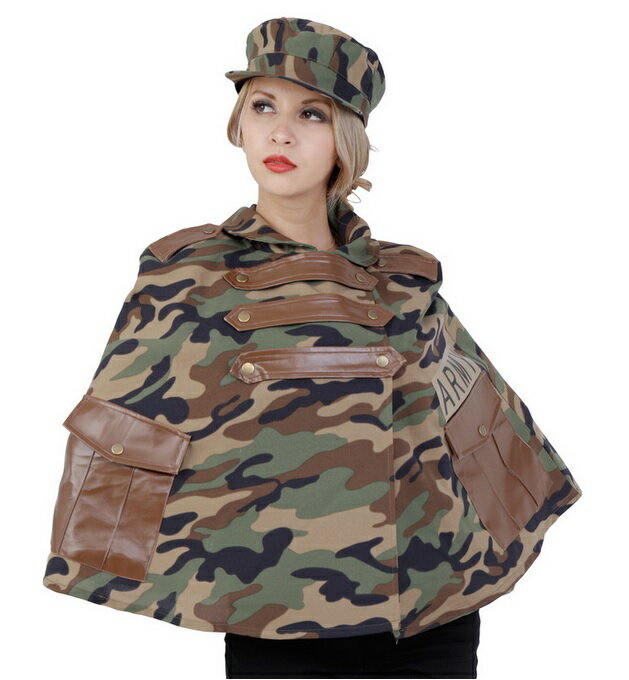 アーミーケープ(465496) 【 コスプレ 衣装 ハロウィン 仮装 レディース 服 コスチューム アーミー サバイバルゲーム ソルジャー ミリタリー 大人用 ...