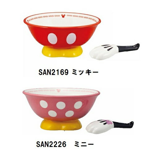 ラーメンセット ラーメン鉢＆レンゲ (ミッキー・ミニー)SAN2169 　SAN2226　サンアート sunart ディズニー Disney プレゼント ギフトのサムネイル