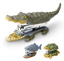 ステープラー(ワニ/ピラニア/ワニガメ)ホチキス 文房具 おもしろ 生物 生き物 動物 魚 亀+