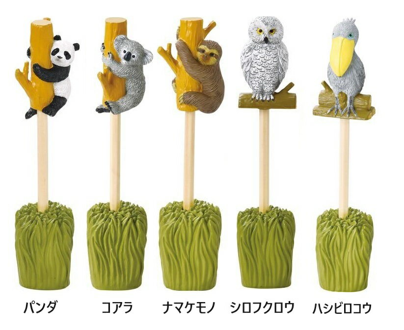 ペンシル&シャープナー(パンダ/コアラ/ナマケモノ/シロフクロウ/ハシビロコウ)+