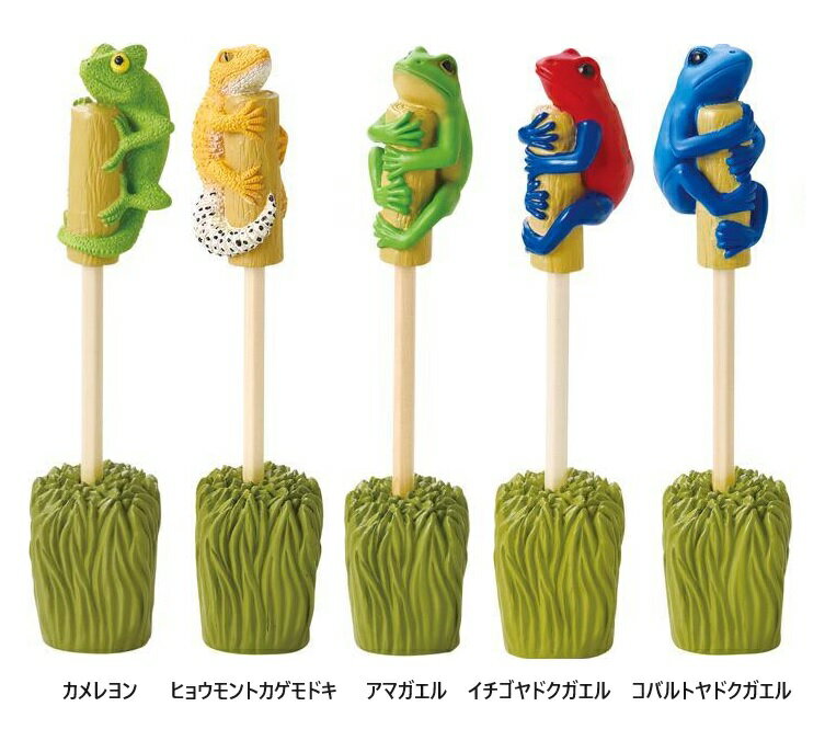 ペンシル&シャープナー(カメレヨン/ヒョウモントカゲモドキ/アマガエル/イチゴヤドクガエル/コバルトヤドクガエル)