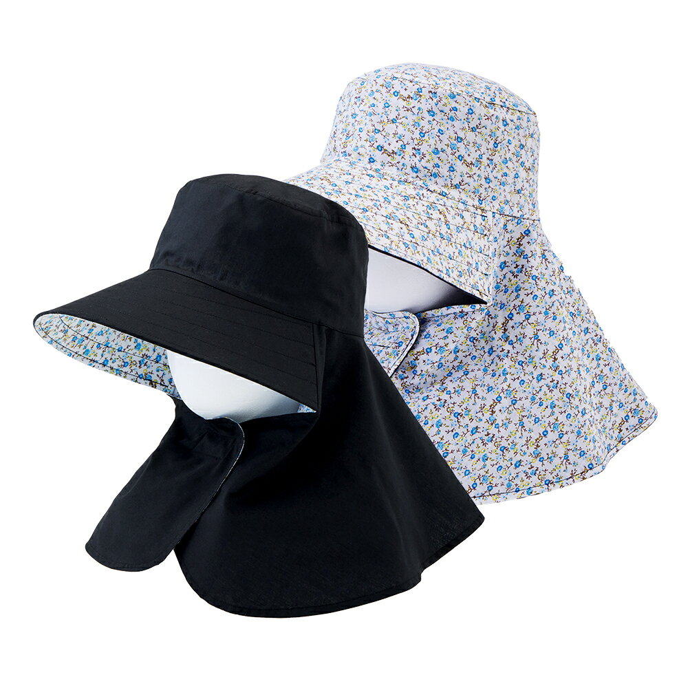 首までガード涼やかフラップ帽子 A-04（100657）UV対策　帽子　日焼け　ガーデニング　スポーツ
