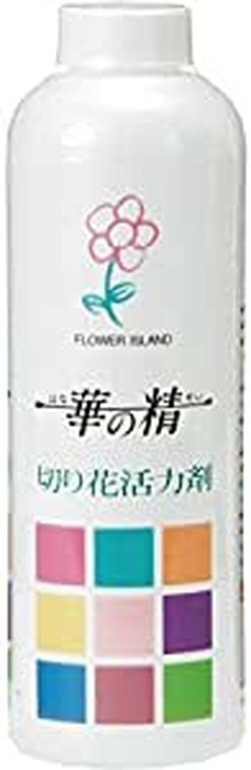 特殊栄養素が切り花を長持ちさせます。 水中のバクテリア発生を抑制します。 華の精を入れた水溶液は透明さを保つため、水替えの手間を省きます。 ■サイズ・重量 ■内容量／500ml ※50倍に薄めてお使い下さい。 ■材質 ブドウ糖、硝酸マグネシウム、腐敗防止剤 ■生産国 日本 ■個装サイズ・重量 個装サイズ：(約)6.5×20×6.5cm ■個装重量：(約)631g ■JANコード：4984052501318 切り花　長持ち　仏花　華道　花　