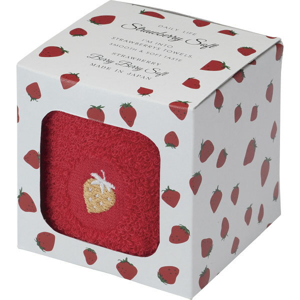 ストロベリーソフト ウォッシュタオル レッド