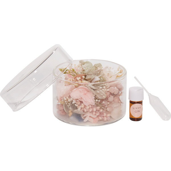 hikka　花びらのアロマディフューザー ピンク／ON