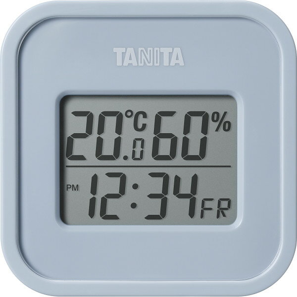 デジタル温湿度計 ブルーグレー