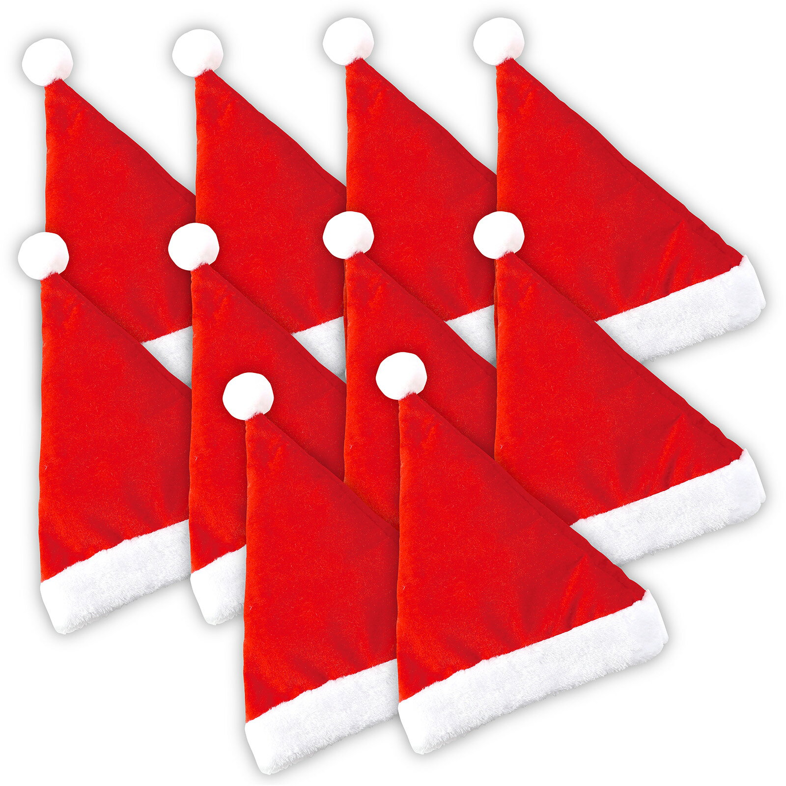 クリスマス サンタ帽子 大人用10枚組 (187877)