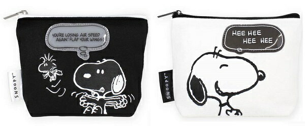 【4月上旬入荷】スヌーピー コミックスタイルマルチケース （ブラック・ホワイト）279050