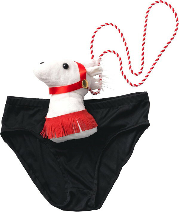 暴れ馬パンツ メンズ ホワイト馬 914501 ユニセックス 干支 午年 2026年 馬 カチューシャ お飾り お正月 年賀状 写真 撮影 コスプレ 仮装 変装 家族写真 ファミリー クリアストーン 撮影 年賀状 鏡餅 新年会 コスプレ 衣装 ハロウィン +