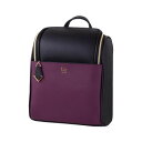 Lily ミニリュックサック Bag-Lily-M02 ブラック×ワインレッド(4)