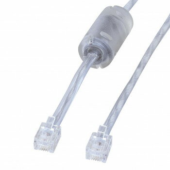 サンワサプライ コア付シールドツイストモジュラーケーブル シルバー 5m TEL-FST-5N2