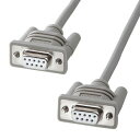 サンワサプライ RS-232Cケーブル クロス・5m ライトグレー KRS-403XF-5K2(2)