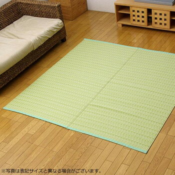 【メーカー直送】 洗える PPカーペット 『バルカン』 グリーン 本間6畳(約286×382cm) 2102216