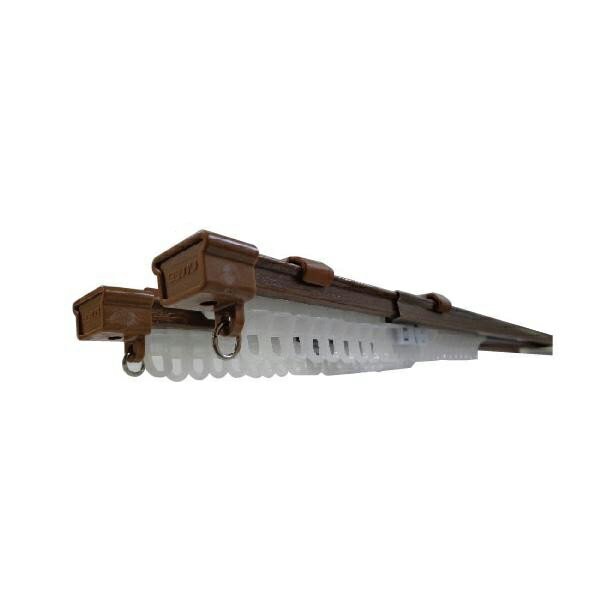 【メーカー直送】 タチカワグループ　ティオリオ　伸縮カーテンレール　角型　ダブル　1.1〜2.0m　ウォールナット