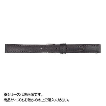 MIMOSA(ミモザ) 時計バンド EMカーフ 13mm ブラック (美錠:銀) CEM-A13